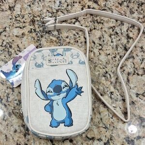 Stitch Crossbody Bag - Blue and White